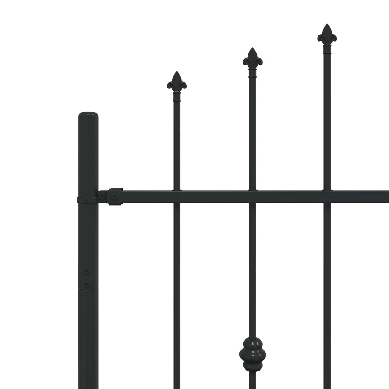 Ogrodzenie z kolcami Asten Czarny 200 x 130 cm