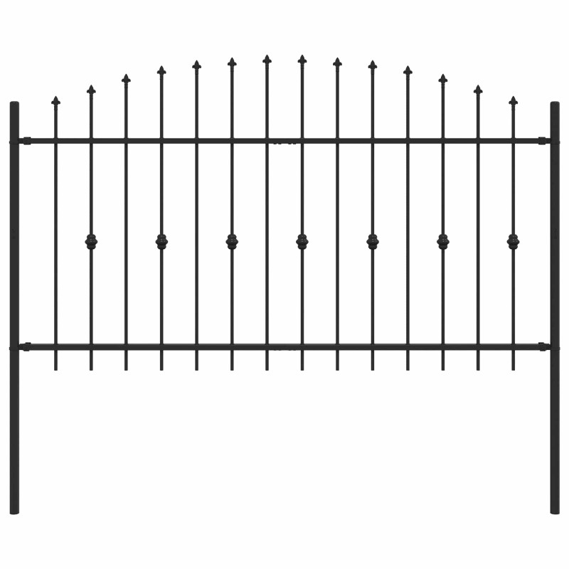 Ogrodzenie z kolcami Asten Czarny 200 x 150 cm