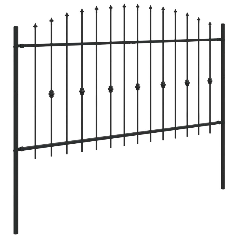Ogrodzenie z kolcami Asten Czarny 200 x 150 cm