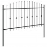 Ogrodzenie z kolcami Asten Czarny 200 x 150 cm