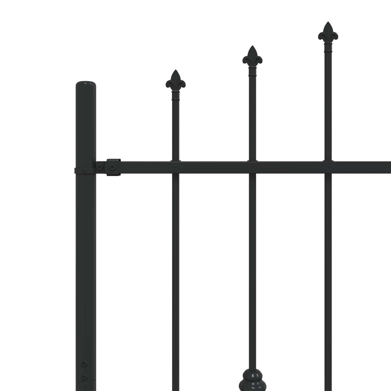 Ogrodzenie z kolcami Asten Czarny 200 x 150 cm