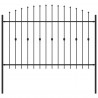 Ogrodzenie z kolcami Asten Czarny 200 x 130 cm