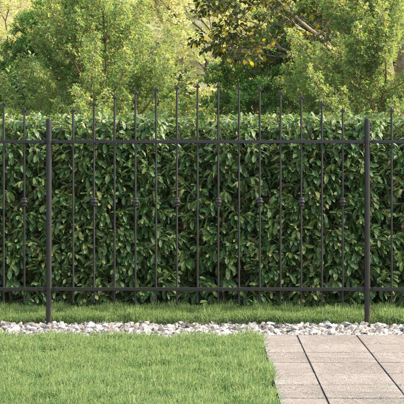 Ogrodzenie z kolcami Asten Czarny 200 x 130 cm