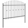 Ogrodzenie z kolcami Asten Czarny 200 x 130 cm