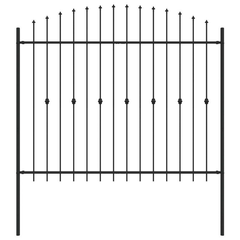 Ogrodzenie z kolcami Asten Czarny 200 x 200 cm