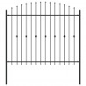 Ogrodzenie z kolcami Asten Czarny 200 x 200 cm
