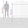Ogrodzenie z kolcami Asten Czarny 200 x 200 cm