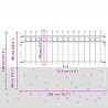 Ogrodzenie Ring Tilburg Czarny 200 x 130 cm