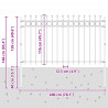 Ogrodzenie Ring Tilburg Czarny 200 x 130 cm