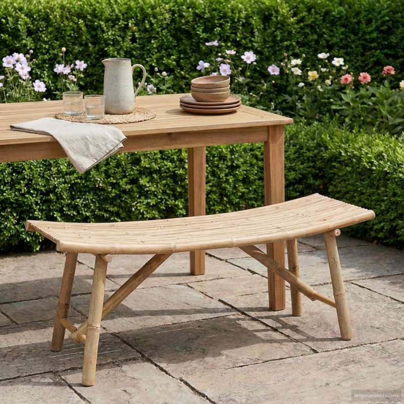 Ławka ogrodowa Naturalny 110 x 45 x 50 cm Bambus