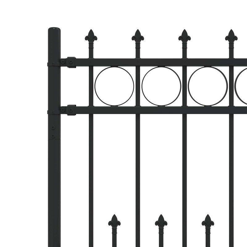 Ogrodzenie z pierścieniem Spike Horst Czarny 200 x 130 cm