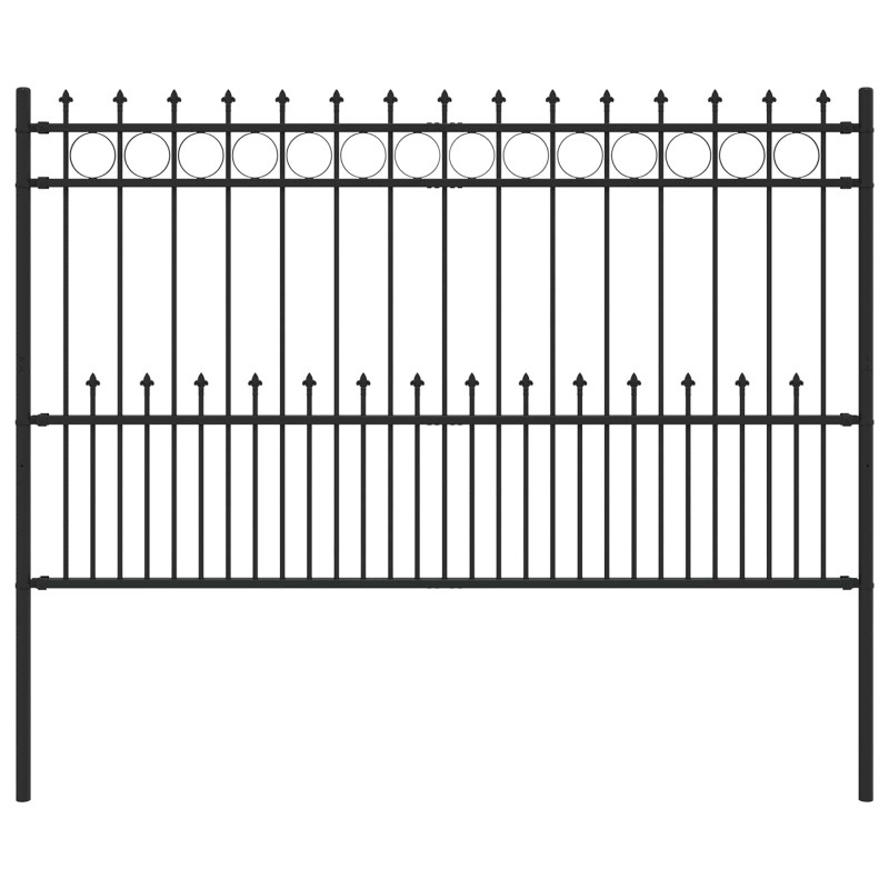 Ogrodzenie z pierścieniem Spike Horst Czarny 200 x 130 cm