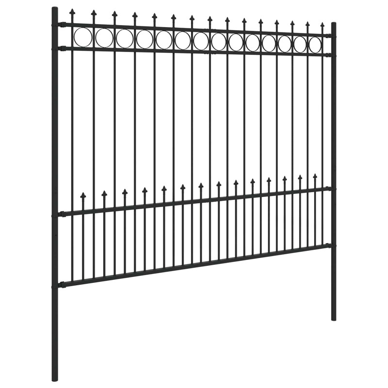 Ogrodzenie z pierścieniem Spike Horst Czarny 200 x 200 cm