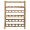 Stojak na buty z półką Naturalny 68 x 28 x 96 cm Bambus