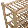 Stojak na buty z półką Naturalny 68 x 28 x 96 cm Bambus