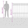 Ogrodzenie z pierścieniem Spike Horst Czarny 200 x 200 cm
