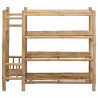 Stojak na buty z półką Naturalny 88 x 27 x 80 cm Bambus