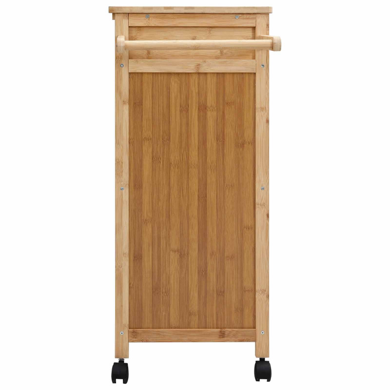 Wózek kuchenny z kółkami Naturalny 90,5 x 36 x 86,5 cm Bambus