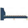 Ramka łóżka Z zagłówkiem Niebieski 90 x 200 cm tkanina