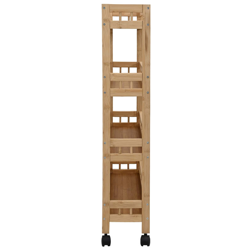 Wózek kuchenny z kółkami Naturalny 60 x 18 x 97 cm Bambus