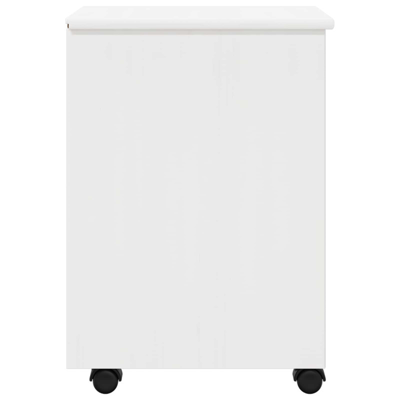 Rolkowa szafka Biały 34 x 39 x 56 cm Lite drewno sosnowe