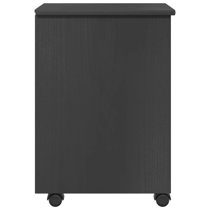 Rolkowa szafka Szary 34 x 39 x 56 cm Lite drewno sosnowe