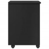 Rolkowa szafka Czarny 34 x 39 x 56 cm Lite drewno sosnowe