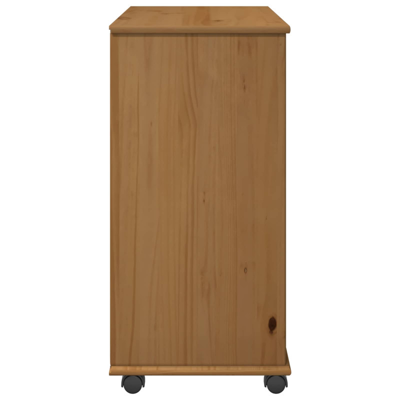 Rolkowa szafka z kołem Miodowy brąz 63,5 x 39 x 79 cm