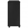 Rolkowa szafka Czarny 63,5 x 39 x 79 cm Lite drewno sosnowe