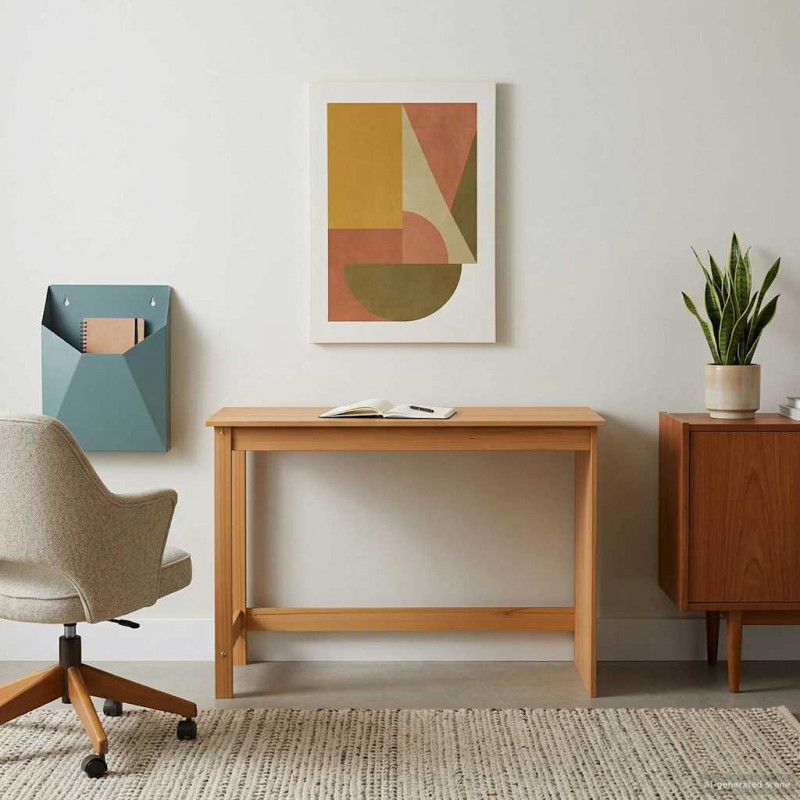 Biurko Miodowy brąz 112 x 50 x 75 cm Lite drewno sosnowe