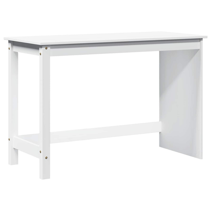 Biurko Biały 112 x 50 x 75 cm Lite drewno sosnowe