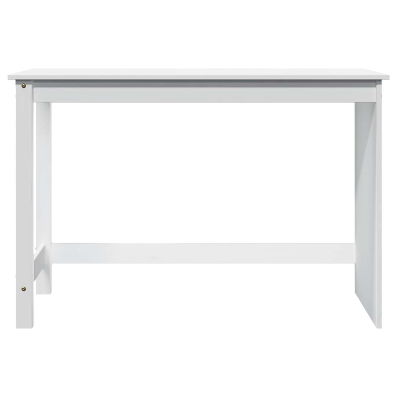 Biurko Biały 112 x 50 x 75 cm Lite drewno sosnowe