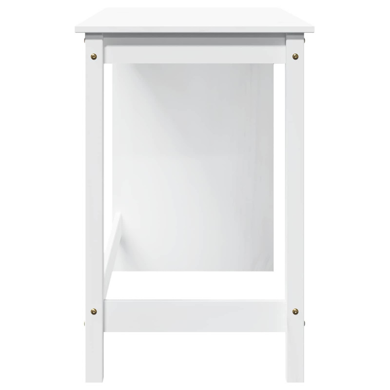 Biurko Biały 112 x 50 x 75 cm Lite drewno sosnowe