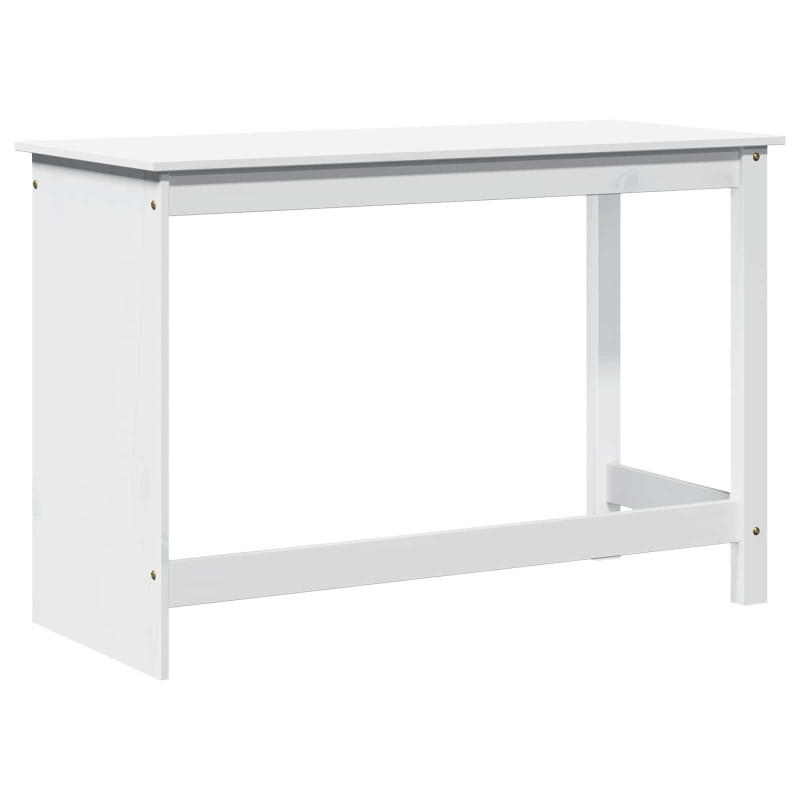 Biurko Biały 112 x 50 x 75 cm Lite drewno sosnowe