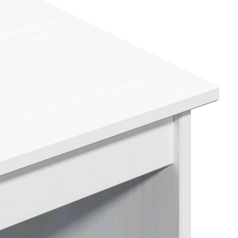 Biurko Biały 112 x 50 x 75 cm Lite drewno sosnowe