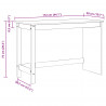 Biurko Szary 112 x 50 x 75 cm Lite drewno sosnowe