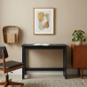 Biurko Czarny 112 x 50 x 75 cm Lite drewno sosnowe