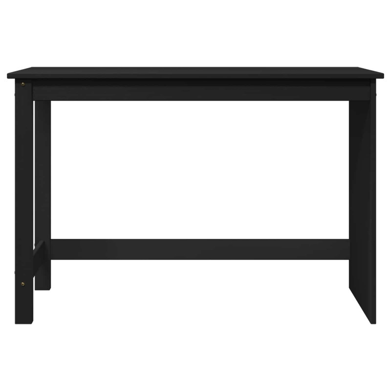 Biurko Czarny 112 x 50 x 75 cm Lite drewno sosnowe