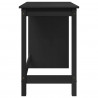 Biurko Czarny 112 x 50 x 75 cm Lite drewno sosnowe