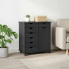 Rolkowa szafka Szary 63,5 x 39 x 65,5 cm Lite drewno sosnowe