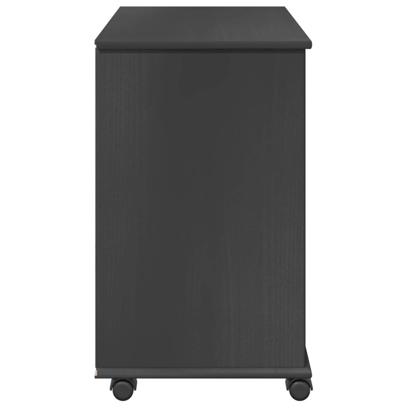 Rolkowa szafka Szary 63,5 x 39 x 65,5 cm Lite drewno sosnowe