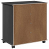 Rolkowa szafka Szary 63,5 x 39 x 65,5 cm Lite drewno sosnowe