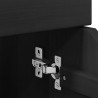 Rolkowa szafka Czarny 63,5 x 39 x 65,5 cm Lite drewno sosnowe