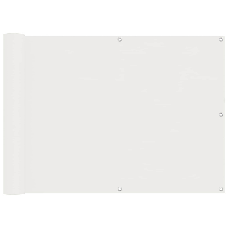Ekran balkonowy Biały 75 x 200 cm Aluminium Oxford powlekany PU