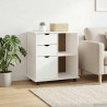 Rolkowa szafka Biały 63,5 x 39 x 65,5 cm Lite drewno sosnowe