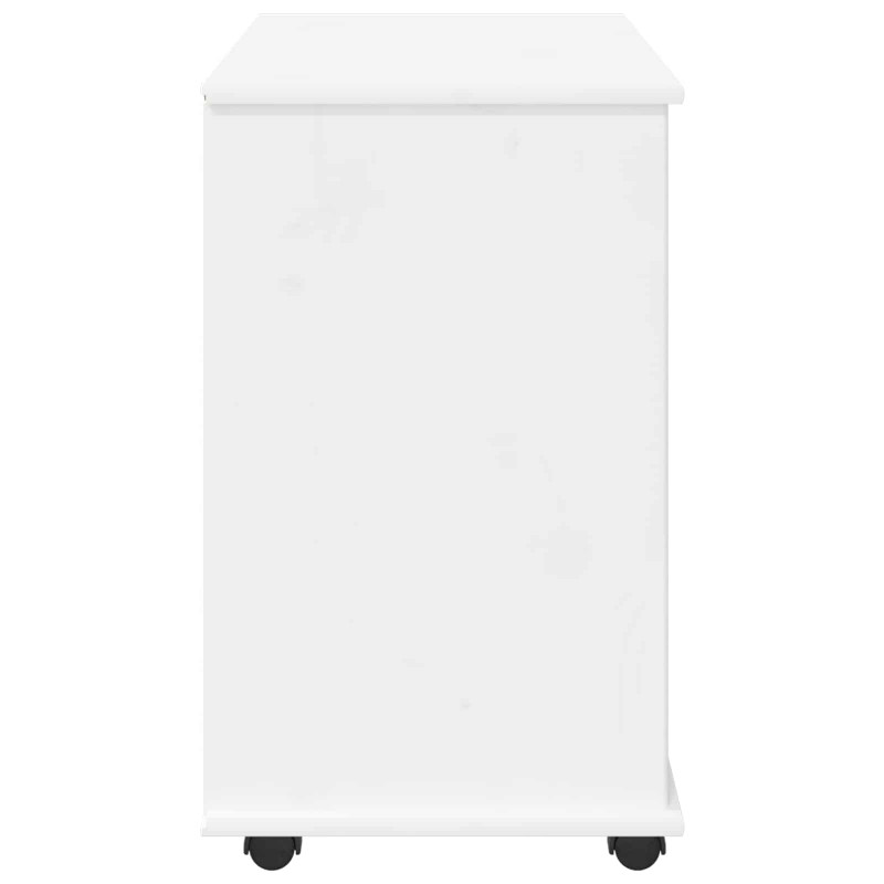 Rolkowa szafka Biały 63,5 x 39 x 65,5 cm Lite drewno sosnowe