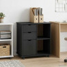 Rolkowa szafka Szary 63,5 x 39 x 65,5 cm Lite drewno sosnowe