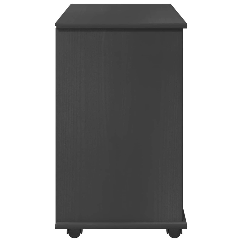 Rolkowa szafka Szary 63,5 x 39 x 65,5 cm Lite drewno sosnowe