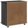 Rolkowa szafka Szary 63,5 x 39 x 65,5 cm Lite drewno sosnowe
