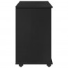 Rolkowa szafka Czarny 63,5 x 39 x 65,5 cm Lite drewno sosnowe